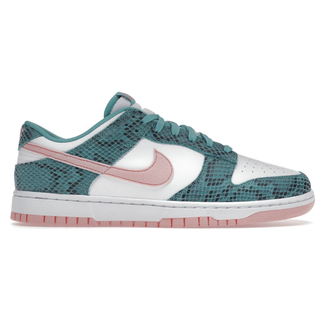 Feel empowered wearing Nike Dunk Low Snakeskin Washed Bleached Coral (Mens)! Experience the daring fashion of this iconic shoe: bold neon coral upper with an exotic snakeskin texture and luxurious washed and bleached look that will turn heads. Make a statement with the power of Nike!