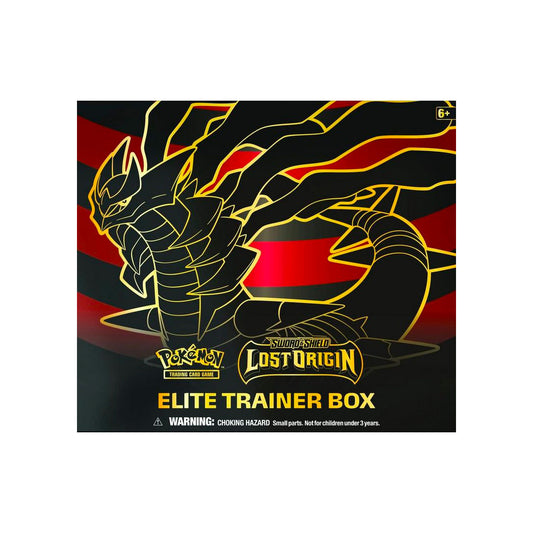 Pokemon Lost Origin Elite Trainer Box Step into the world of Pokemon with the Lost Origin Elite Trainer Box. This exciting set includes everything you need to become a master trainer, from powerful cards to essential items like dice and energy cards. Unlock your full potential and catch 'em all with this ultimate Pokemon kit!