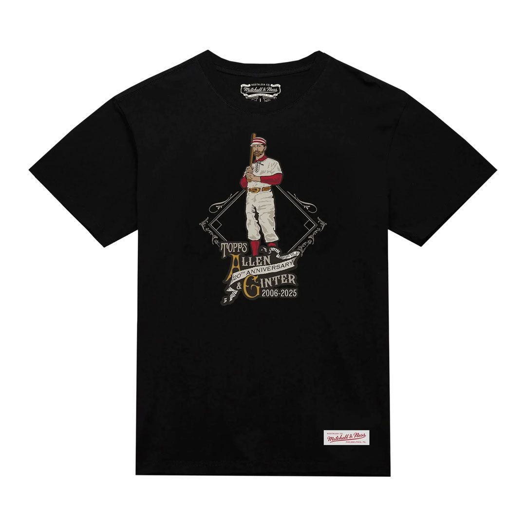 Step up to the plate in classic style with the Topps Allen &amp; Ginter Black Vintage Batter Tee. This premium tee celebrates the iconic baseball card brand that's been a collector's favorite for generations. Crafted from soft, durable fabric, it delivers all-day comfort whether you're cheering from the stands or showing your love for vintage sports culture. The timeless design pays homage to baseball's golden era, making it a must-have for enthusiasts and casual fans alike. Perfect for game day or everyday