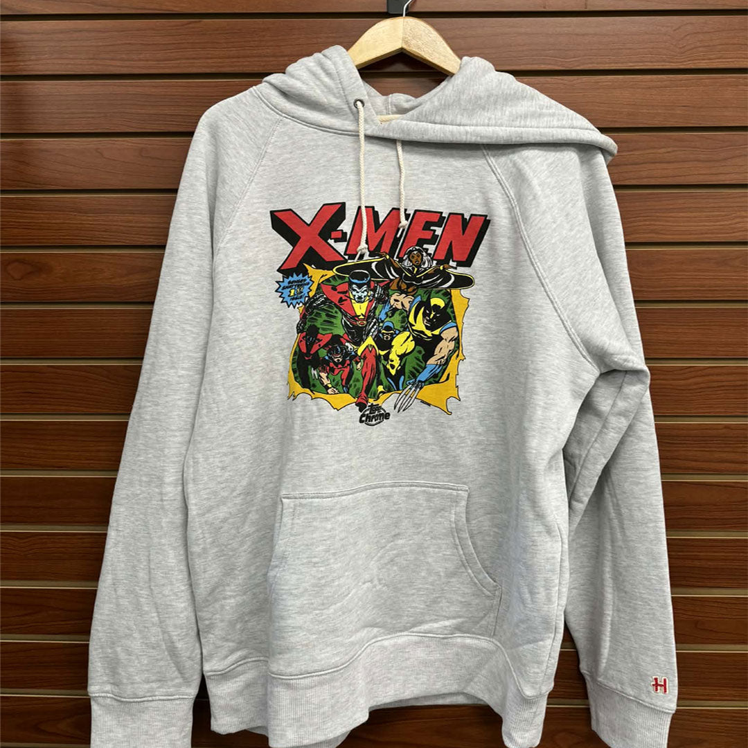 Embrace your inner mutant with this officially licensed Topps Marvel Comics X-Men hoodie. Crafted in soft ash grey, this comfortable pullover features iconic X-Men graphics that celebrate one of Marvel's most legendary teams. Perfect for fans who want to showcase their passion for Professor Xavier's squad in everyday style. The relaxed fit and quality construction make it ideal for layering or wearing solo during cooler months. Whether you're heading to Comic-Con or just want to rep your favorite superhero 